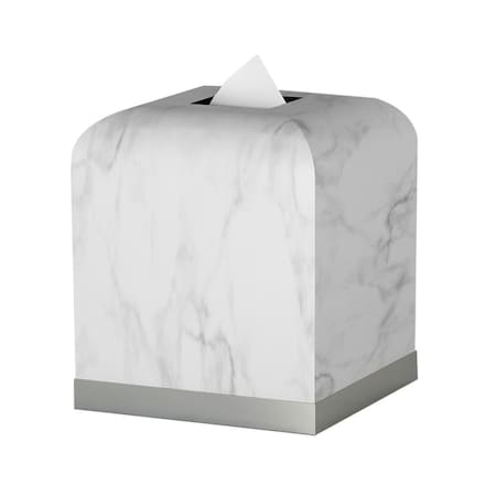 Nu Steel Misty Silver Collection Tissue Box Cover MST9SH